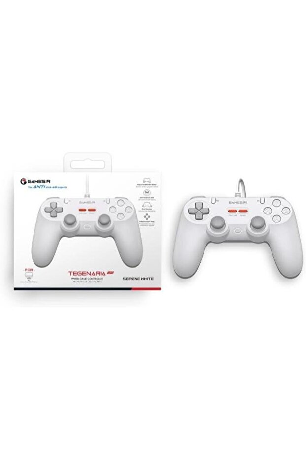 Tegenaria T3 Lite Kablolu Controller Beyaz Switch, Windows PC, Steam , Android ,Ios - 5
