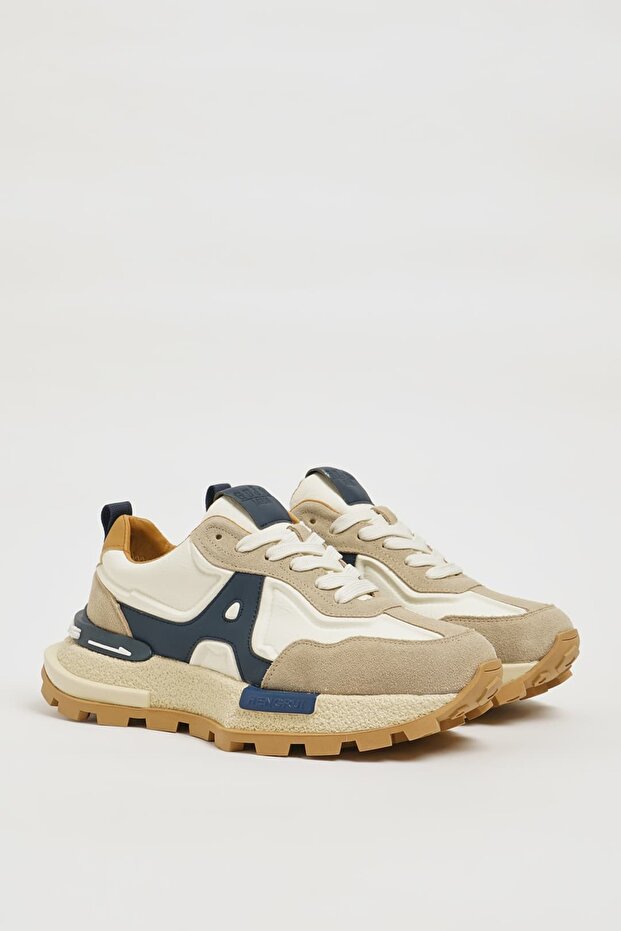 Oswin Model Imported Sole Combination Leather Sneaker Shoes