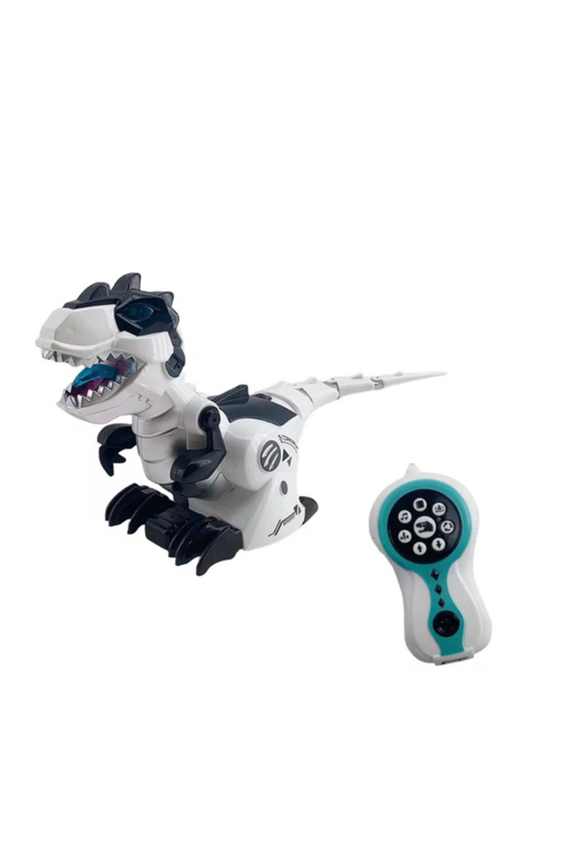 Remote Control Robot Dinosaur Toy with LED Lights & Roaring Sounds - Electronic RC For Kids.