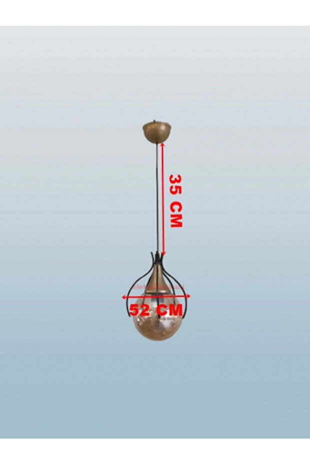 Örümcek Tekli SİYAH Top Avize E-27 Duylu - 2