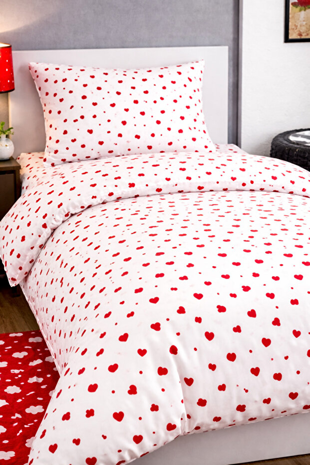 Single Size Fitted Sheet Duvet Cover Set | Cotton