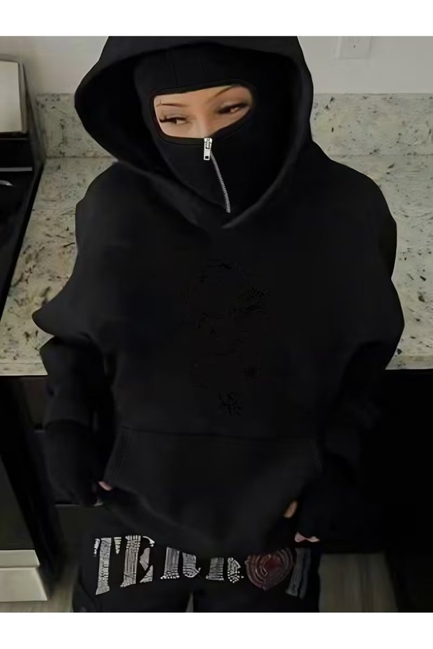 Trend Masked Hooded Sweatshirt Hoodie Unisex