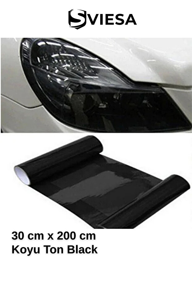 Headlight Stop Film Foil Coating 30Cmx200Cm Dark Tone Black