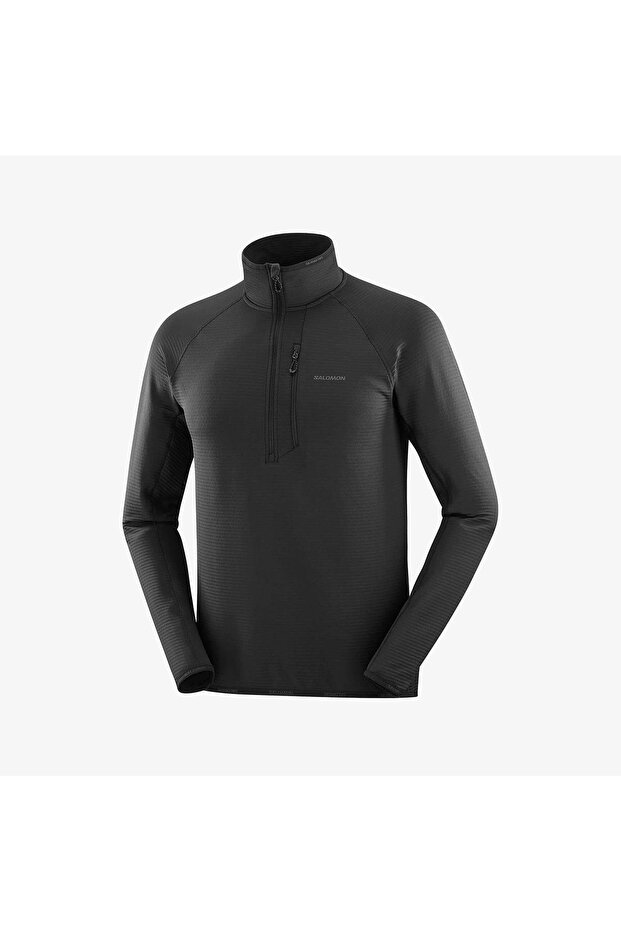 Essential Lightwarm Men's Half Zip Fleece Deep Black Lc2444400