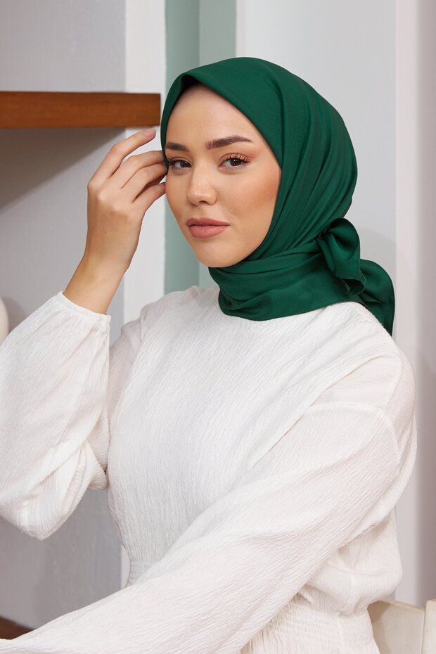 Solid Color Twill Scarf - 2