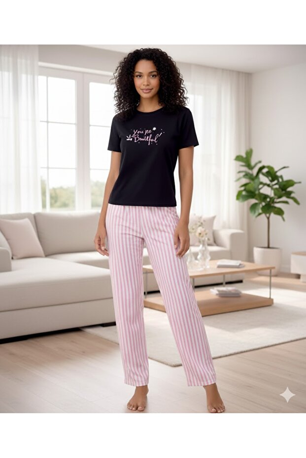 Women's Short Sleeve Comfortable Pajama Set