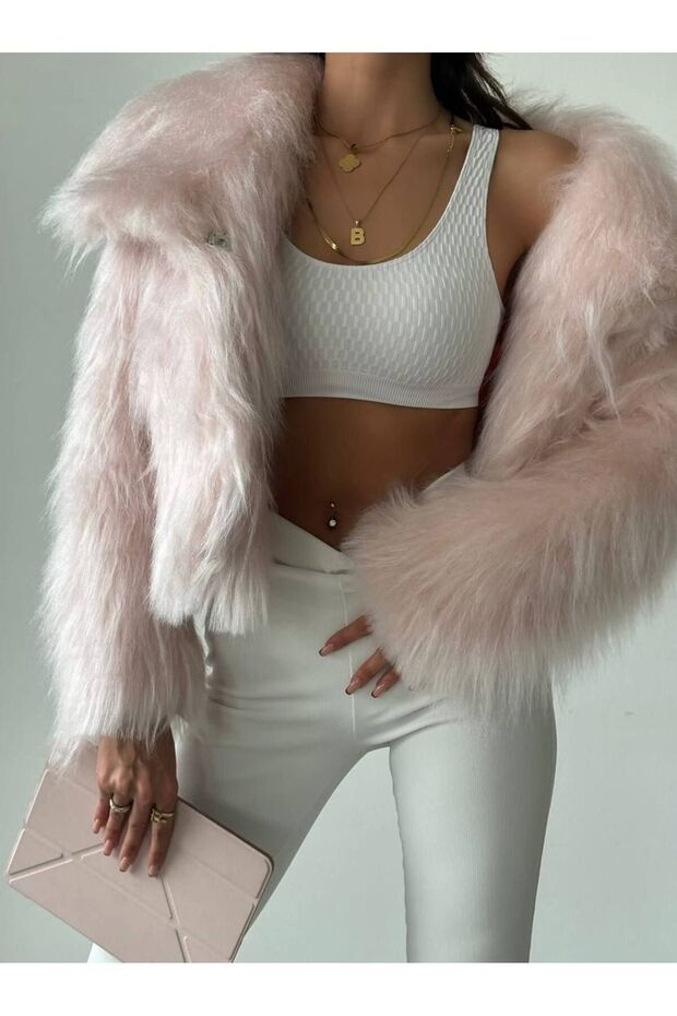 Sakallı Peluş Mont - 1