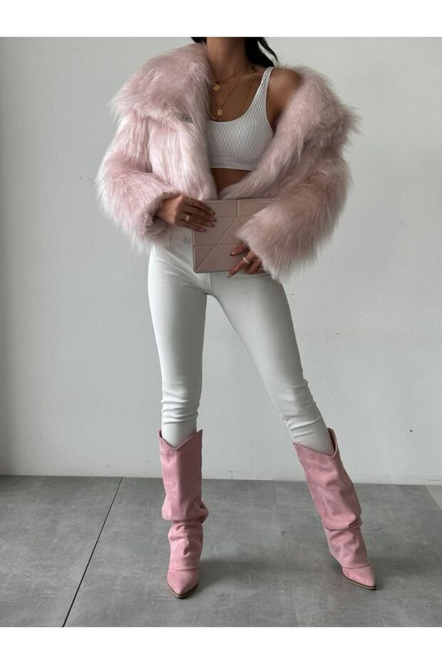 Sakallı Peluş Mont - 4