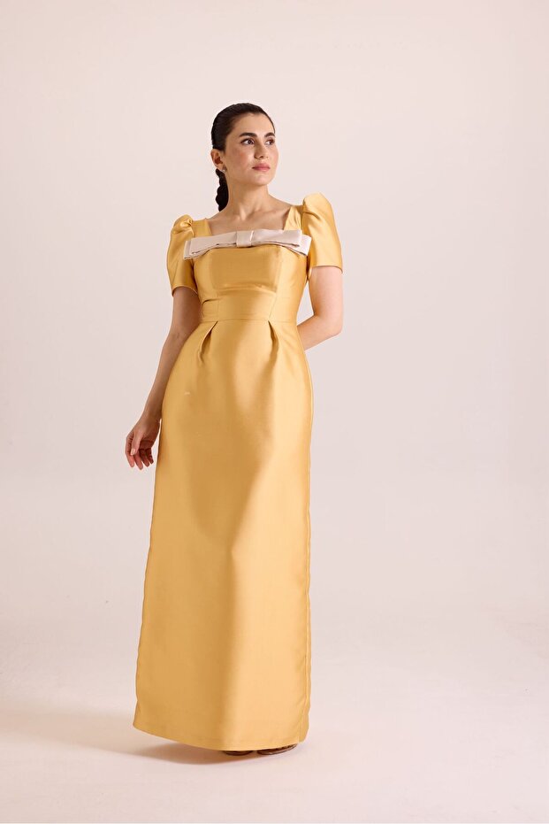 Tafta Elbise Sarı - 1