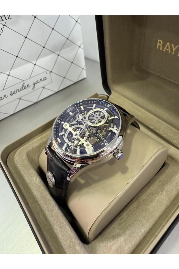 ساعة يد أوتوماتيكية بتصميم هيكل عظمي مميز - 3