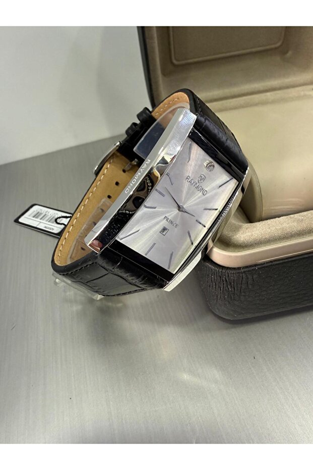 ساعة يد رجالية كلاسيكية مستطيلة الشكل - 3