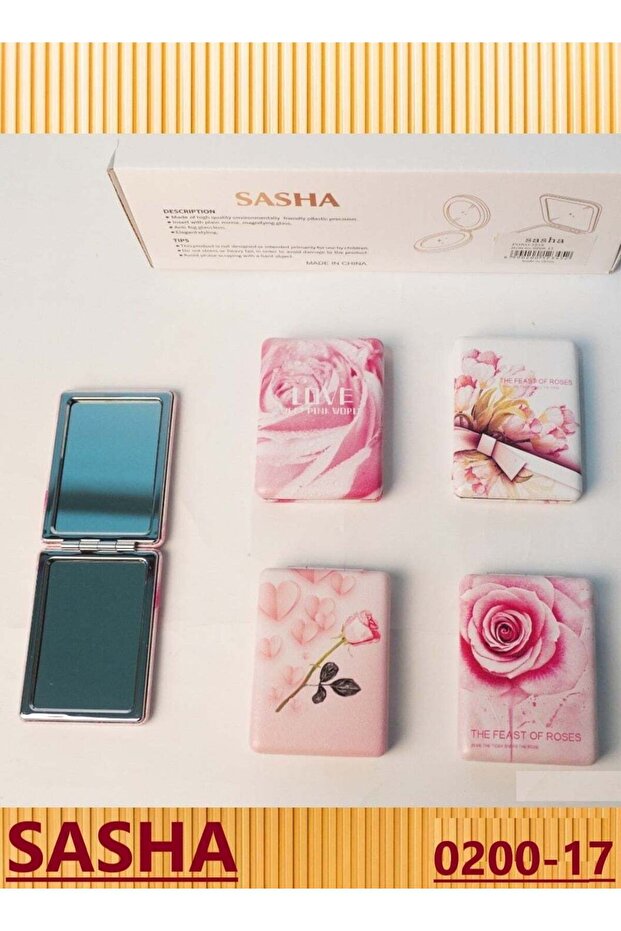 مرآة مكياج مستطيلة صغيرة محمولة - 1