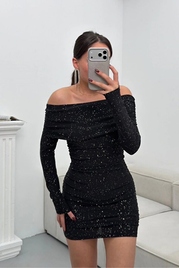 Madonna Yaka Simli Mini Elbise - 2