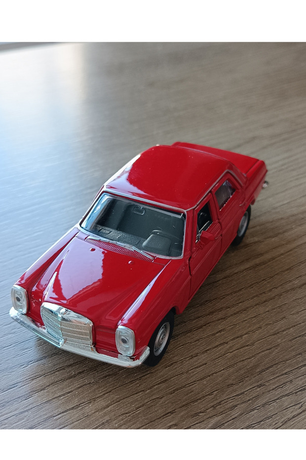 Nostalgic Mercedes Benz 220 Red Toy Metal Diecast Car 1:32 Pull Drop