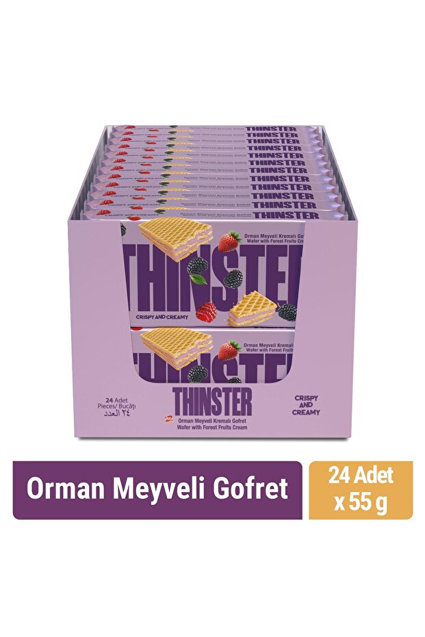 Thinster Orman Meyveli Kremalı Gofret 55 gr x 24 adet