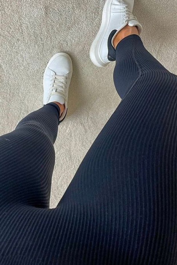 High Waist Corded Fabric Shaping / Sculpting Women's Leggings Stretchy Fabric, Casual & Sports Use