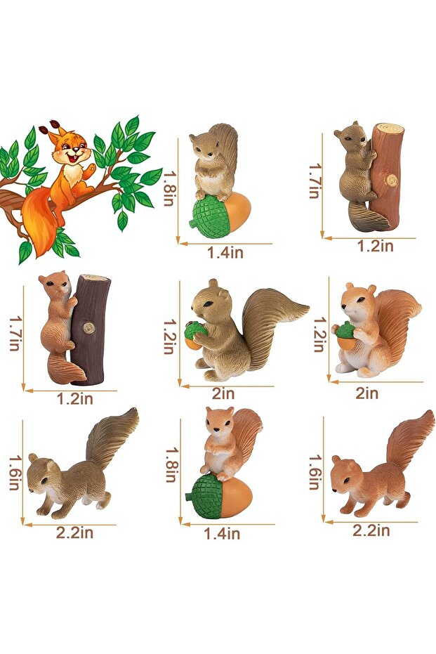 Squirrel Cake Decoration Set - 7