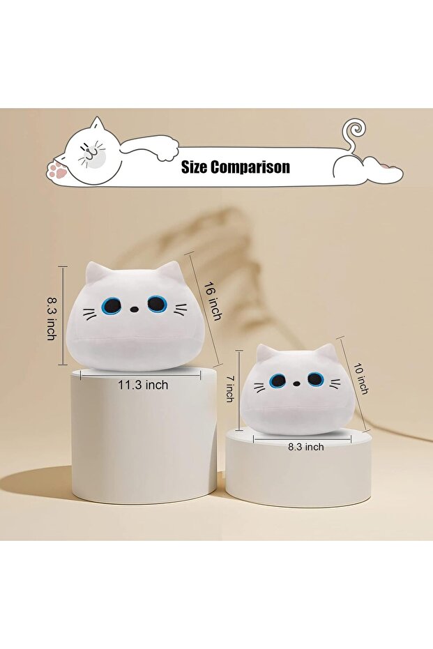 لعبة قطة بيضاء قطيفة - 7