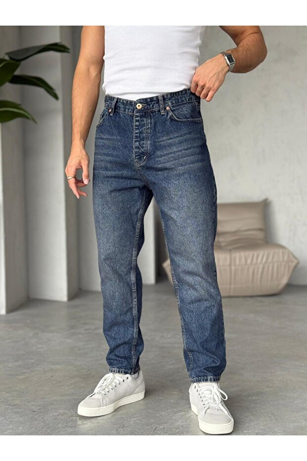 P2797 Boyfriend Jeans Dark Navy Blue
