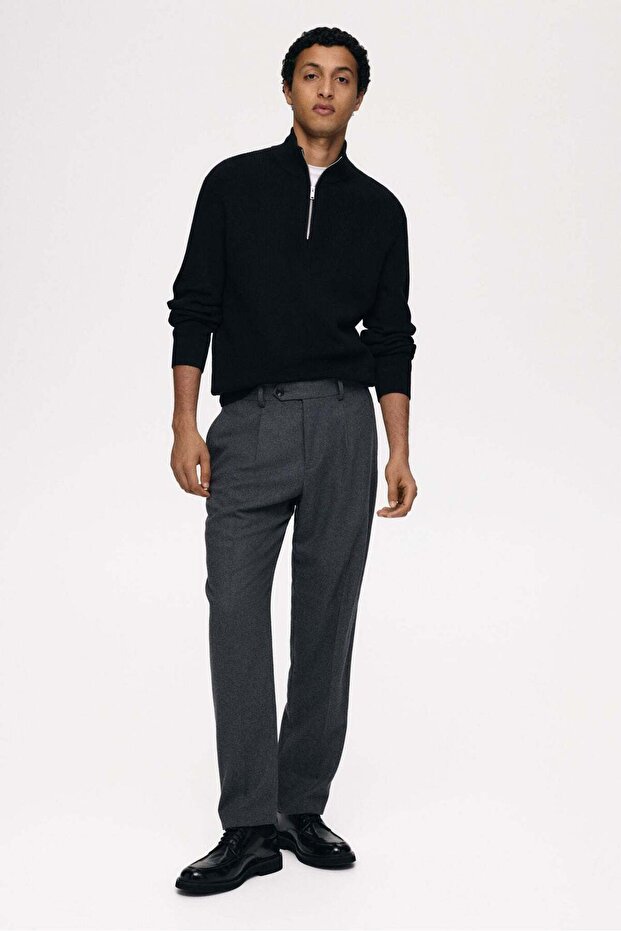 Regular Fit Wool-blend suit trousers