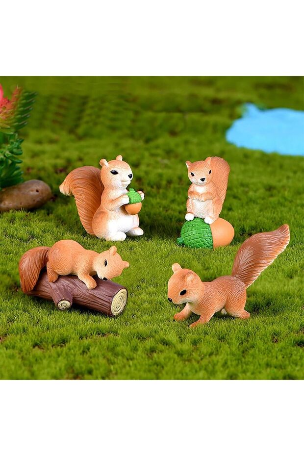 Squirrel Cake Decoration Set - 6