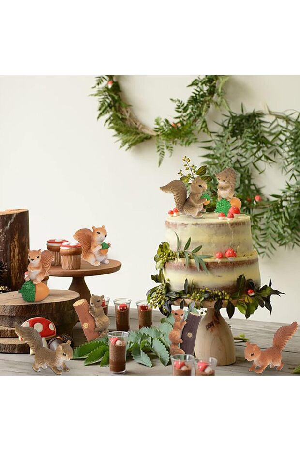 Squirrel Cake Decoration Set - 5
