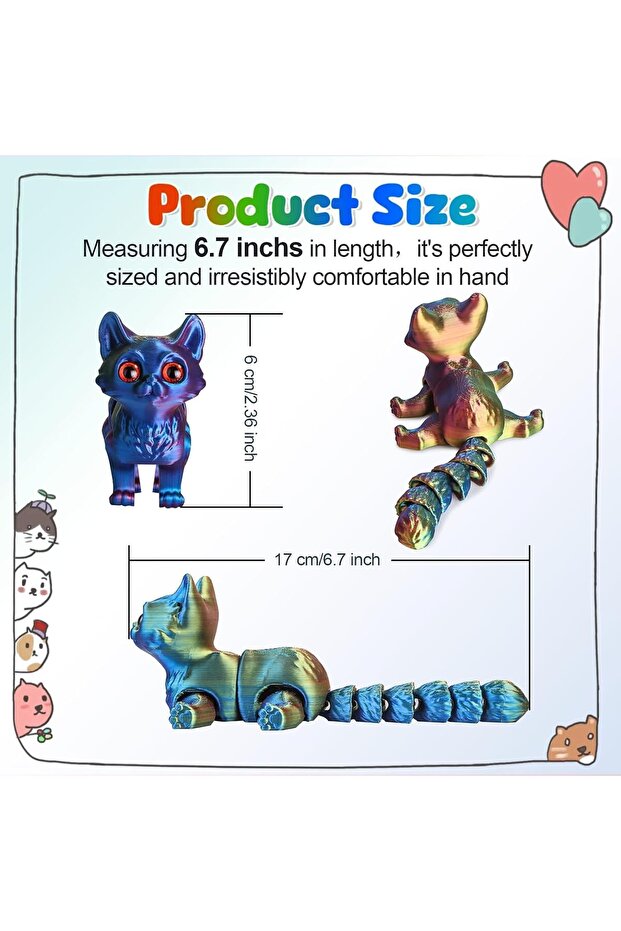 لعبة قطط مطبوع ثلاثية الأبعاد - 6