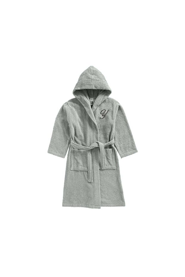 Kids Hooded Bathrobe | Monogrammed Letter 'Y' | Soft Cotton Comfort