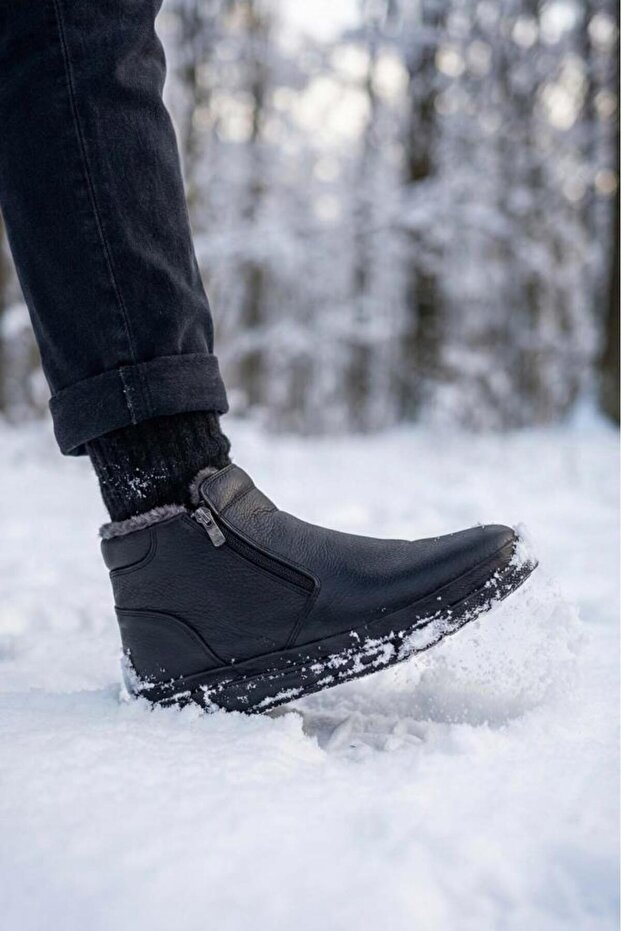 Genuine Leather Ultra Comfortable Orthopedic Shearling Men's Atom Boots Nordic