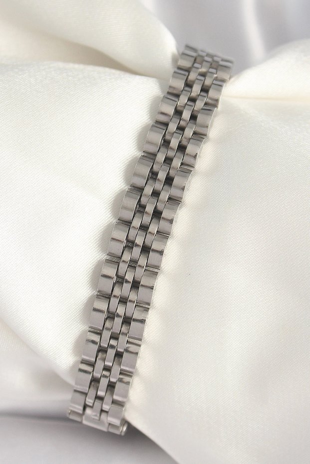 316L Steel Silver Rk Chain Model Men's Bracelet