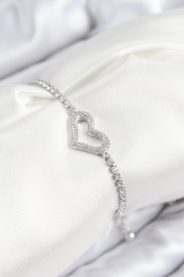 Brass Zircon Stone Model Silver Rk Elevator Women's Bracelet