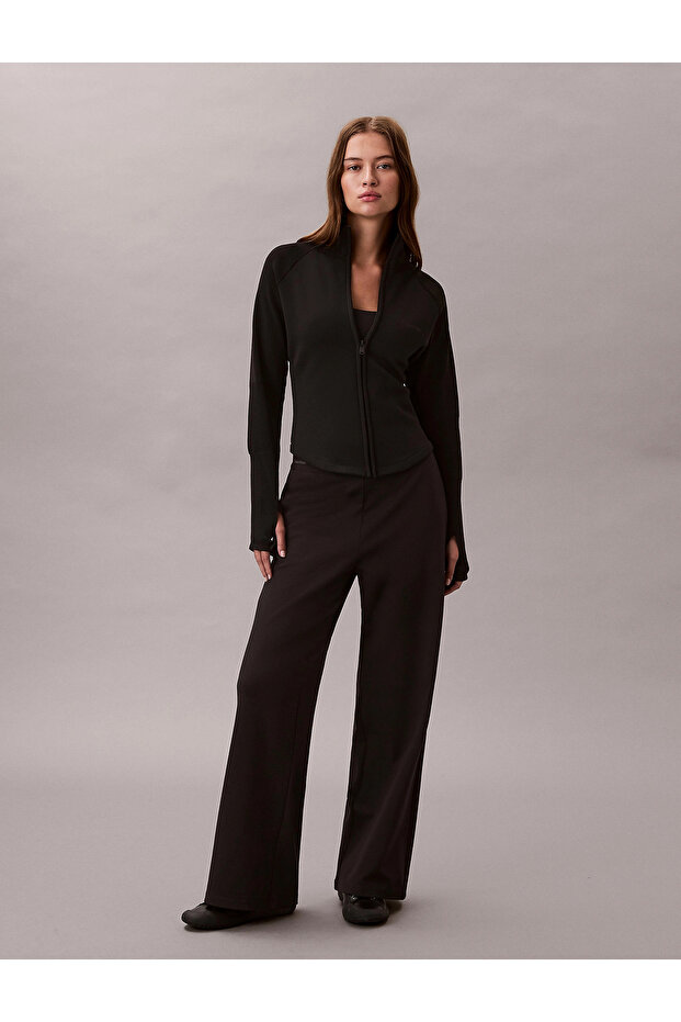 Ponte Logo Waistband Women's Black Sweatpants Lv044E622G-Ub1