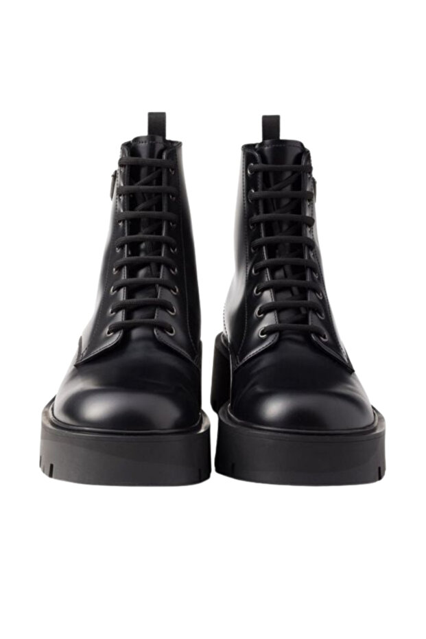 Üçgen Logolu Deri Erkek Bot - 4