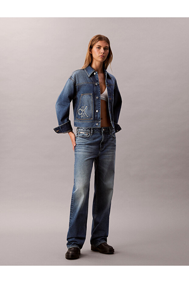 Workwear CK Sanded Blue Kadın Mavi Ceket LV047E906G-3NL - 2