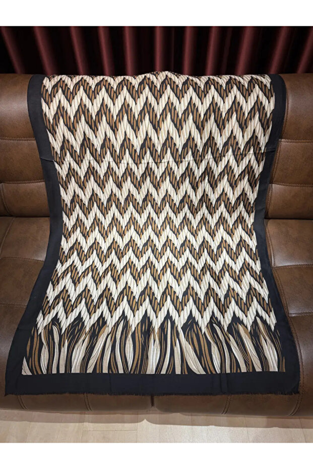 Pulse Pattern Cotton Wool Shawl