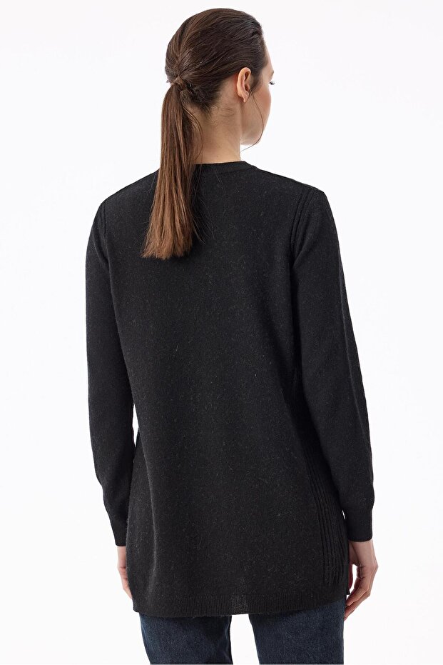 Basic Cashmere Triko Tunik SİYAH - 4