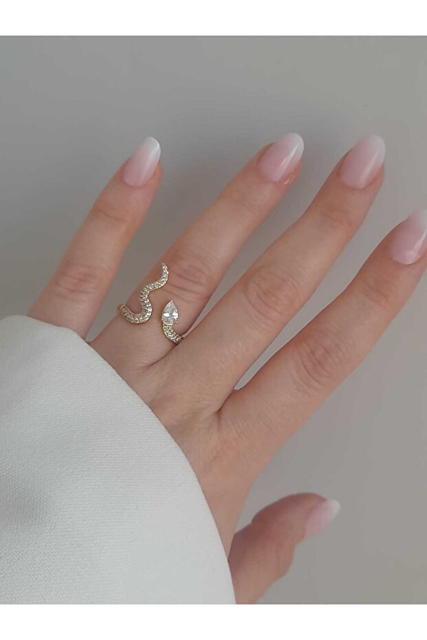 خاتم ثعبان ذهبي من شوبينغ قابل للتعديل - 2