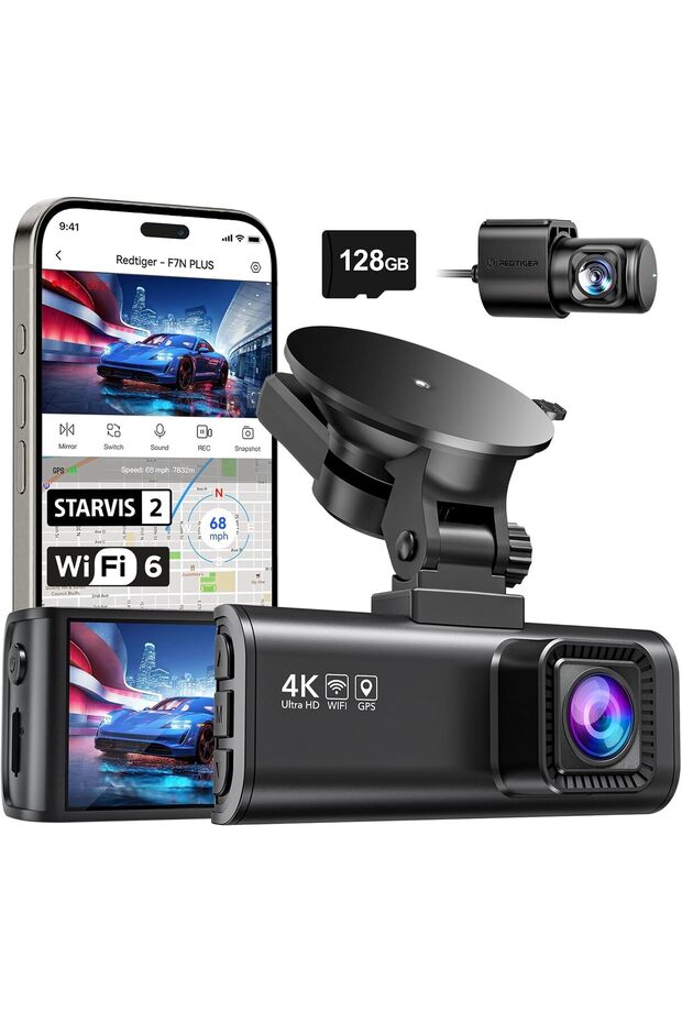 كاميرا F7NP المزدوجة بدقة 4K للسيارة - 1