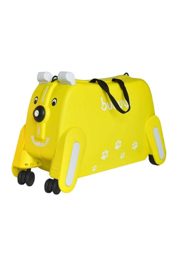 Children's Ride-On Suitcase with Wheels - Cute Cartoon Rolling Luggage for Kids, Travel Outdoor Fun