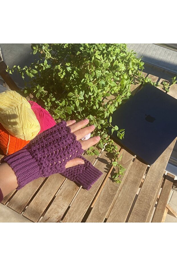 El örgüsü parmaksız eldiven - 1