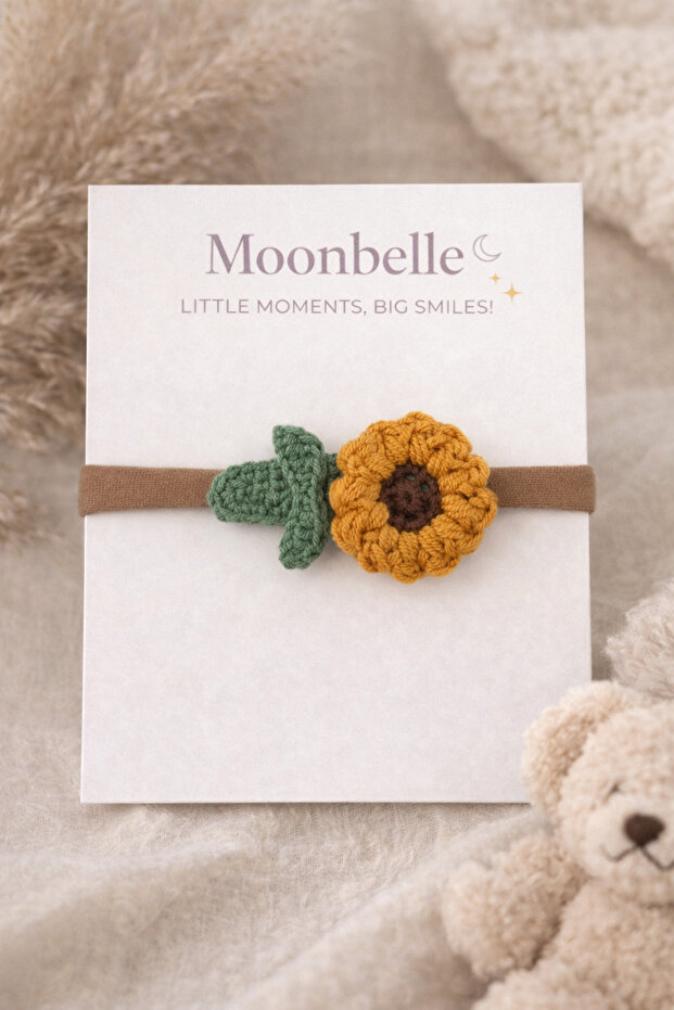 Sunflower Handmade Knitted Baby & Kids Bandana