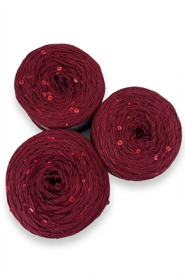 Dior Sequin Fine Knitting Yarn (1 Piece) – 75% Cotton 25% Pes, 100 g / 310 M, Shawl and Accessory Knitting