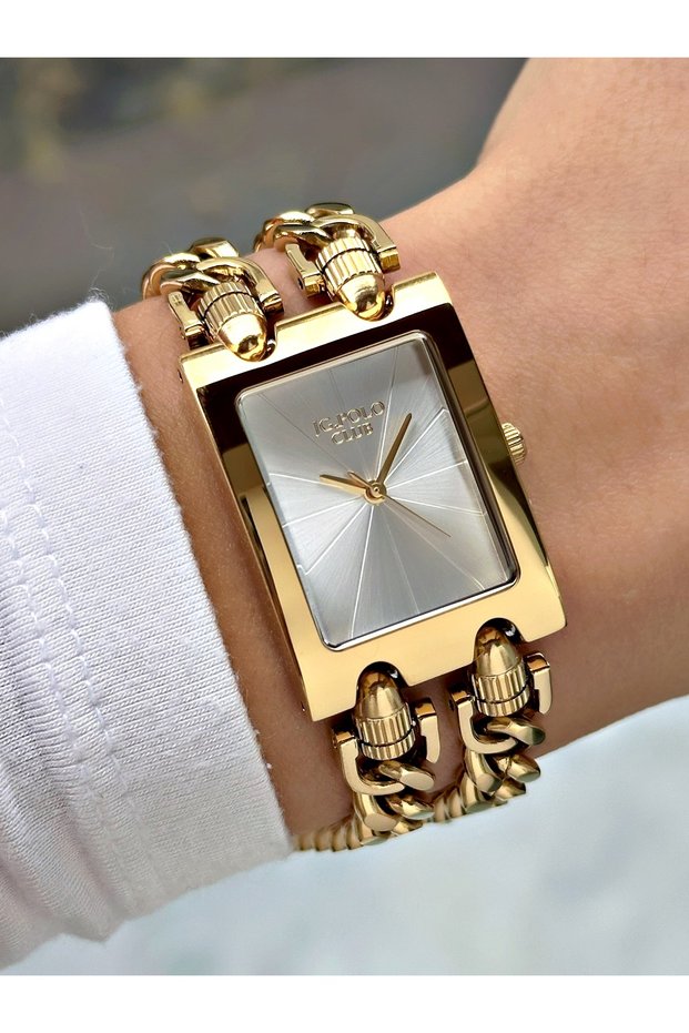 Special Design Steel Band Steel Case Gold Color Women Wristwatch S04244Mr