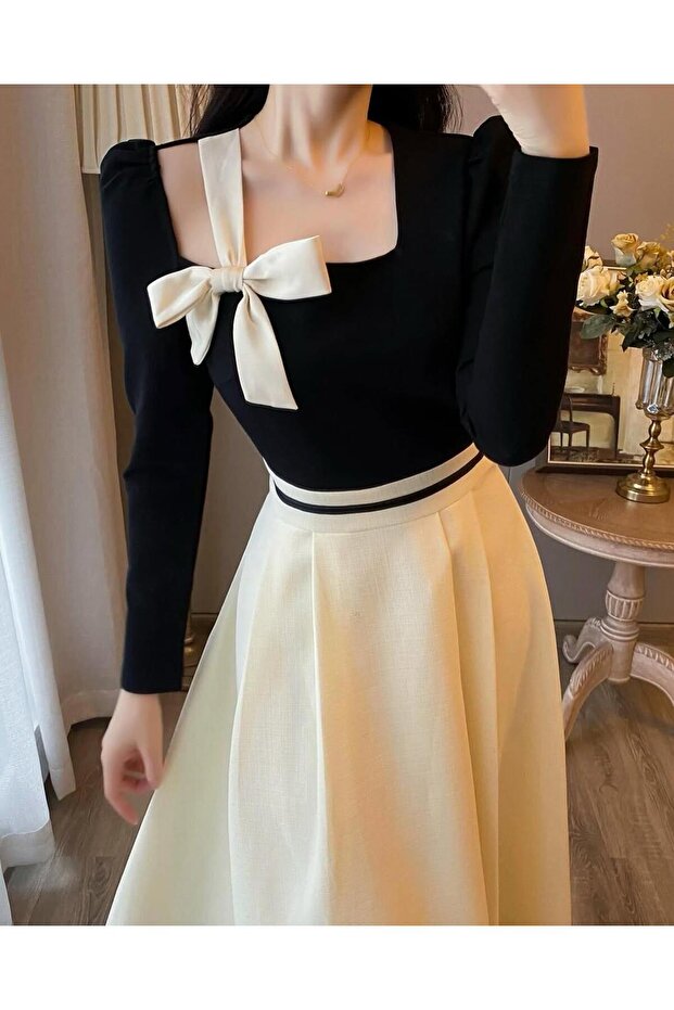 فستان ناعم لونين - 5