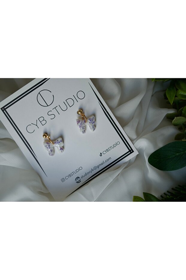 EL YAPIMI MİNİK KURDELE KÜPE - 3