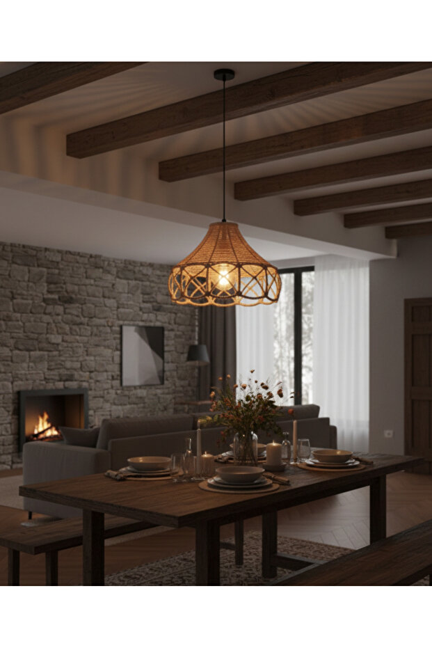 Dokuma Halatlı Avize - 2