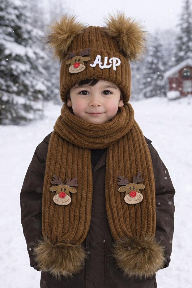 TABA İSİMLİ TRİKO ATKI BERE SET - 2