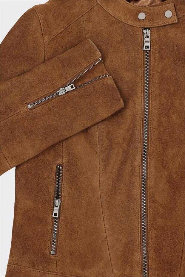 Taba Deri Kadın Ceket - 3