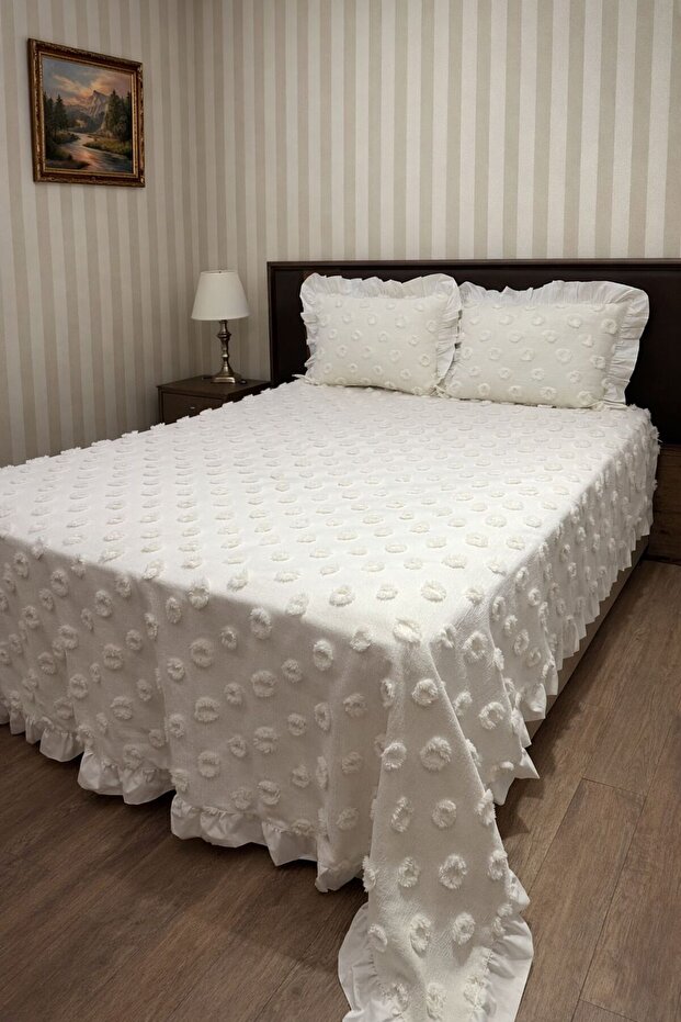 غطاء سرير مكشكش مزدوج - 5