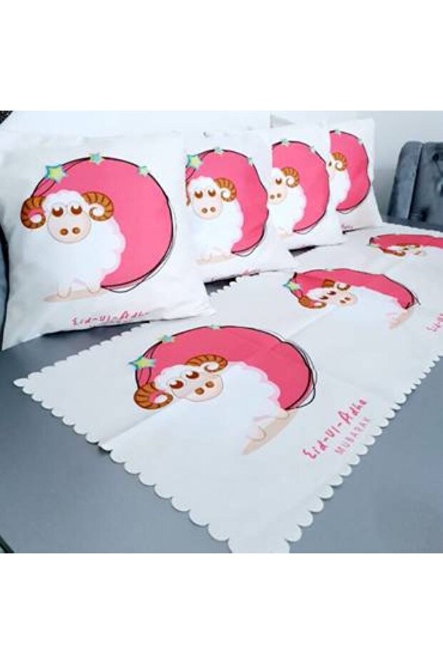 Runner set 135*40 cm with 4 pillows 40*40 cm without filling